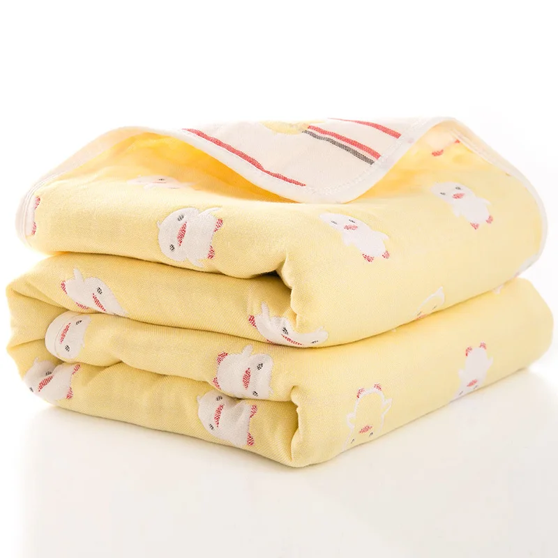 Lazychild Summer Baby Thin Quilt Newborn Comforter Baby Six-layer Gauze Bath Towel For Children Baby Blankets