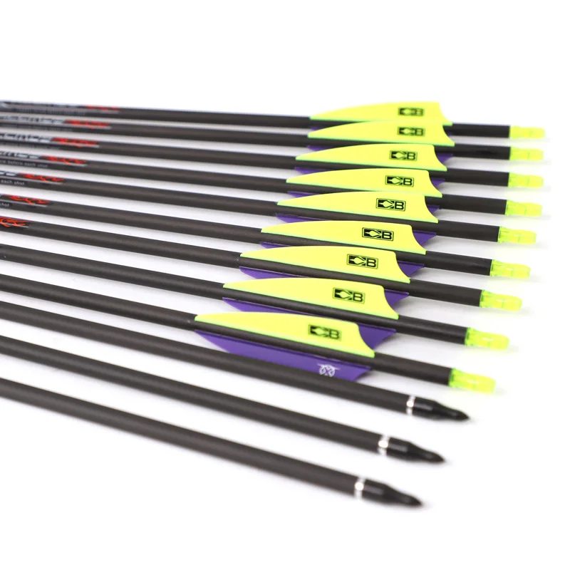 

6/12pc ID 6.2 Carbon Arrow Spine 250 300 350 400 500 600 700 800 For Recurve Compound Bow Hunting Shooting Original