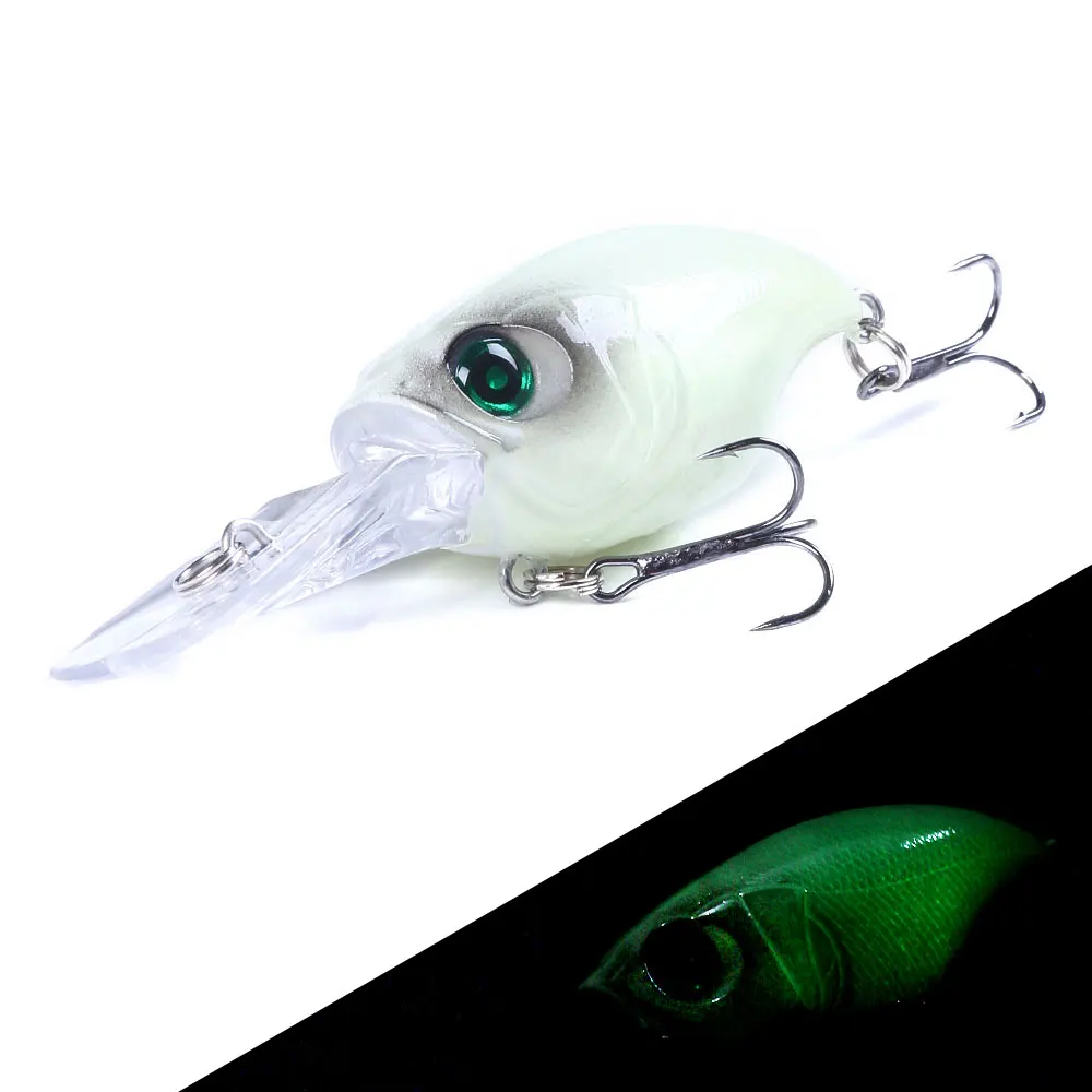 7.5cm 11g Crankbait Fishing Lures Wobblers Hard Baits Minnow Pike Carp Bass Fishing Tackle Luminous