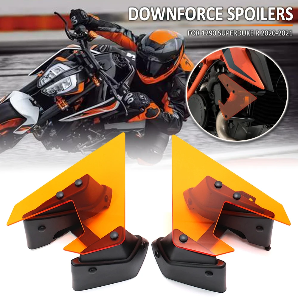 NEW Motorcycle Parts Side Downforce Naked Spoilers Fixed Winglet Fairing Wing Deflectors Panel For 1290 SUPERDUKE R 2020 2021