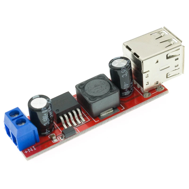 DC 6V-40V To 5V 3A Double USB Charge DC-DC Step-down Converter Module For Vehicle Charger LM2596 Dual USB