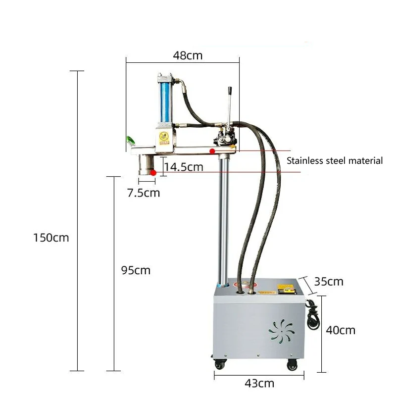 Commercial Hydraulic Rake Ramen Noodle Machine Stainless Steel Electric Cold Noodle Machine 220v 2500w Noodle Machine