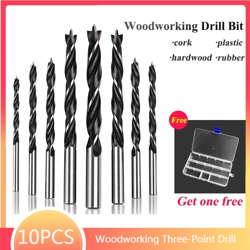 1/5/10pcs Many kinds of high speed steel titanium coated twist drill bit straight shank bit hand drill  3.0MM-20.0MM woodworking