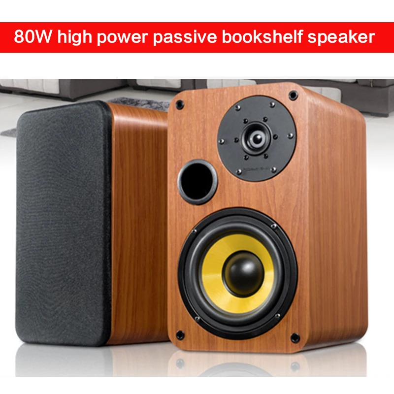 

80W High Power 5 Inch Bookshelf Speaker Home Passive Hifi Desktop Fever Speaker Ring Home Theater Fever Grade Audio Front