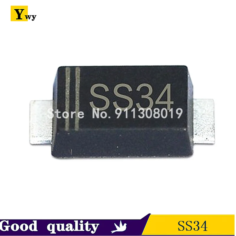 100pcs 1N5822 SMA diode ss34 smd do-214ac IN5822 Schottky