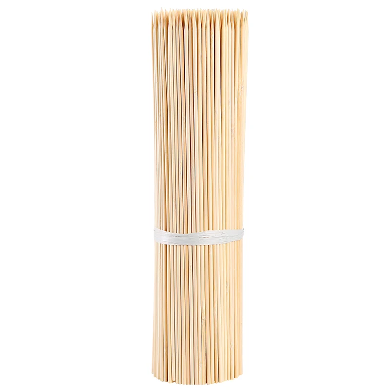 100-200pcs 50cm*5mm Disposable Bamboo BBQ Skewers Natural Wooden Skewer Wood Stick BBQ Accessory Bar Party Restaurant Utensils