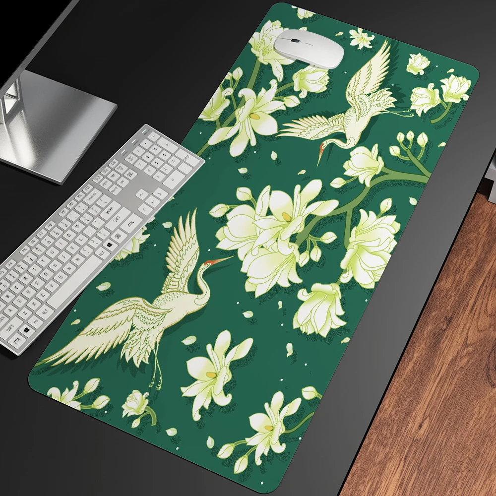 

XXL Flower Mouse Pad Art Large Overlock Edge Mat Rubber Speed PC Computer Gaming Mousepad Waterproof Desk Keyboard Mat