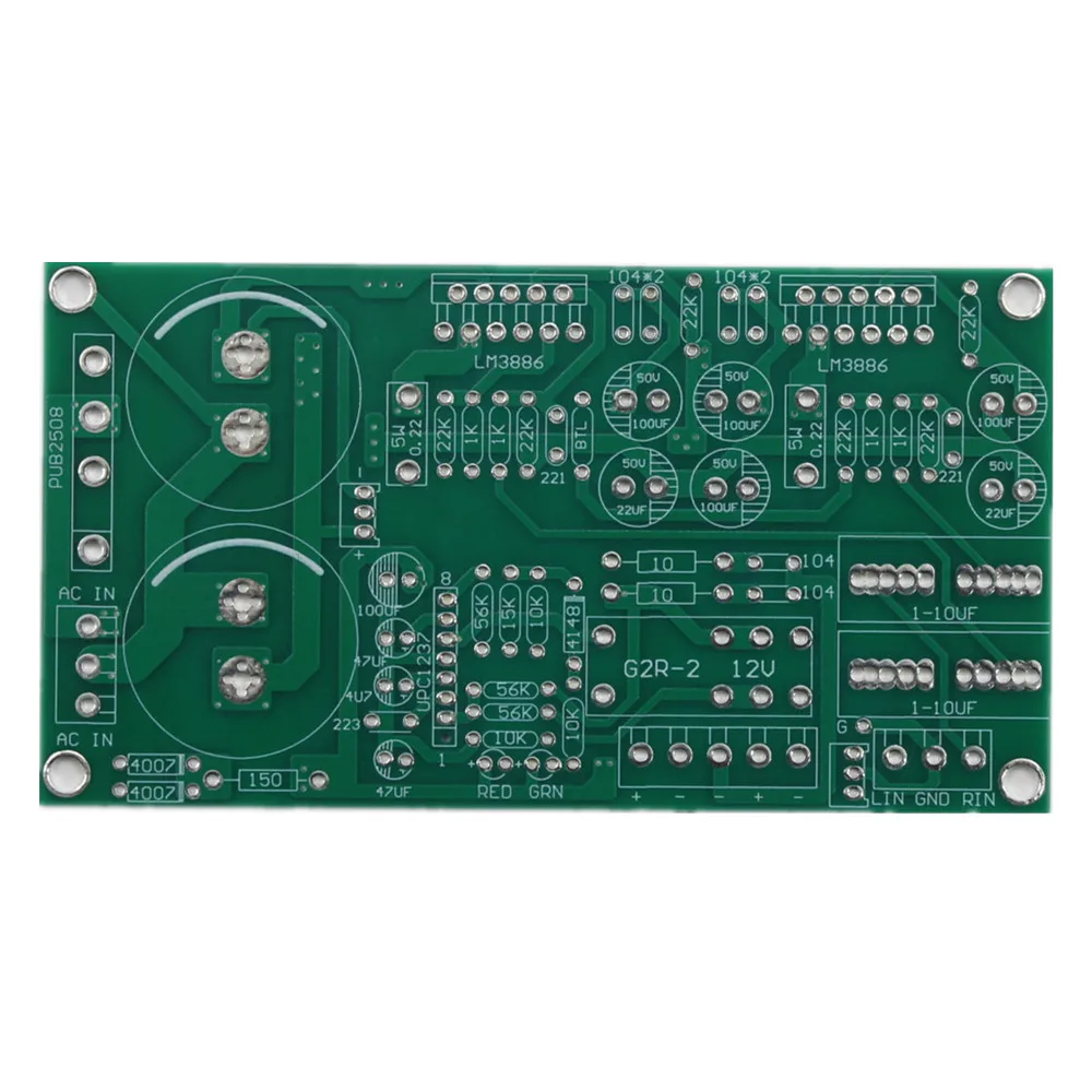 LM3886 PCB scheda amplificatore di potenza HiFi a doppio canale con protezione altoparlanti