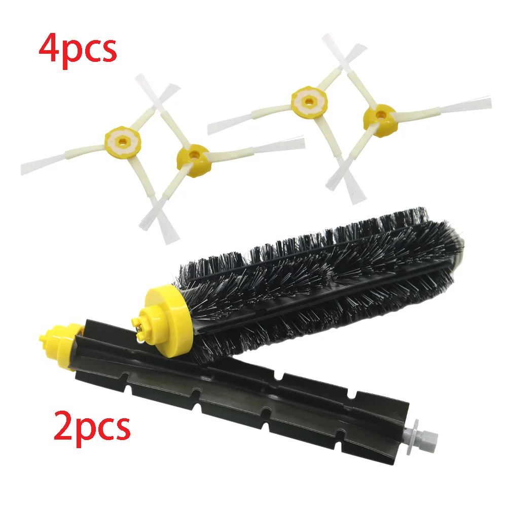 1 cepillo de cerdas + 1 cepillo batidor Flexible + 4 cepillos laterales para iRobot Roomba 500 600 700 Series Robot aspirador 760 770 780 790