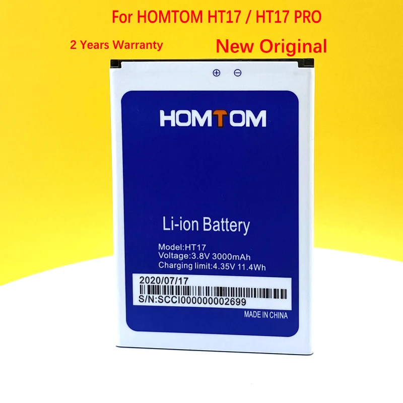 New Battery For Homtom HT3 HT16 HT17 HT37 Pro Mobile Phone Replacement In Stock + Tracking Number