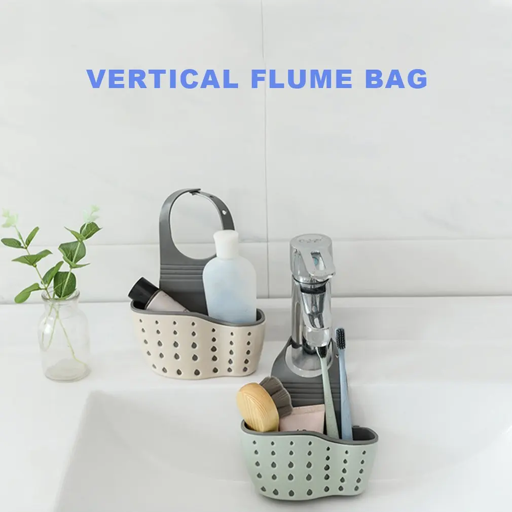 Sink Shelf Soap Sponge Rack Kitchen Drain Holder Sink Holder Kitchen Portable Hanging Bag Basket household kitchen Storage Racks