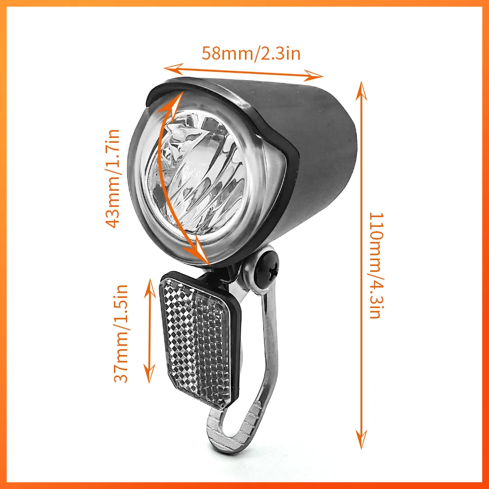 Electric Bicycle Front Light and Tail Light Suitable for 6-60V Voltage for Ebike conversion kit Accessories