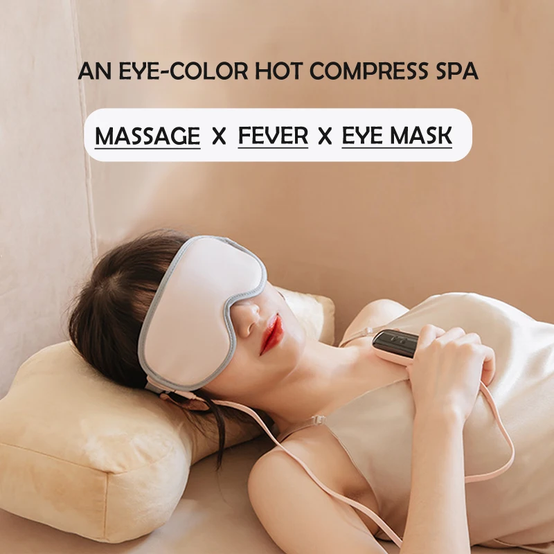 

Heated Eye Mask Sleeping USB Heating Steam Eyeshade Soft Adjustable Temperature Control Electric Heated Eye Mask to Relieve Eye