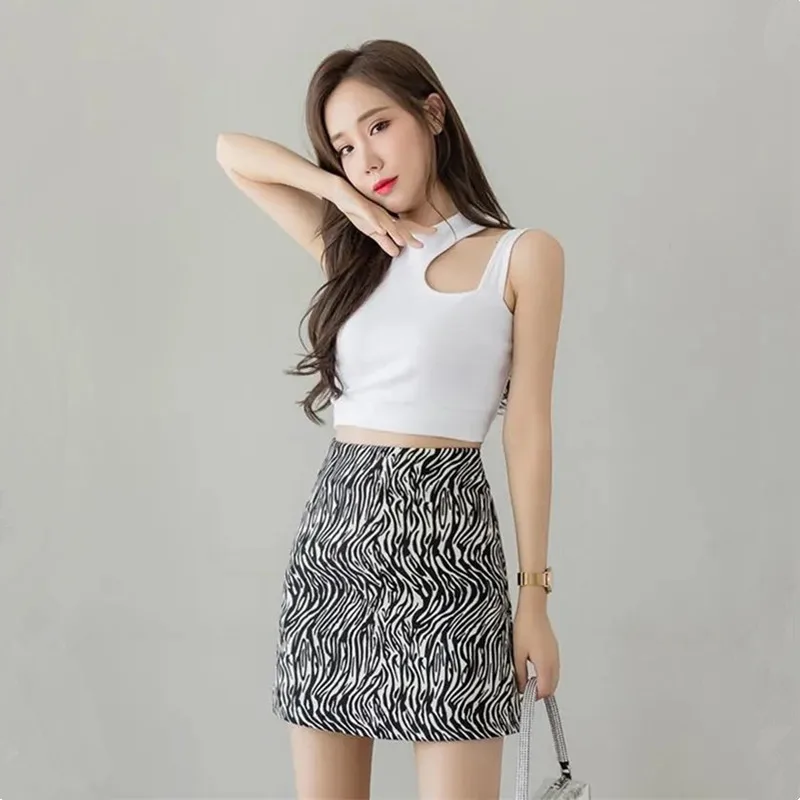 

Fashion Woman Spring Summer High Waist Zipper Hip Skirts Office Lady Short Skirt Student Cute Sweet Sexy Girl Hot Dance Dress