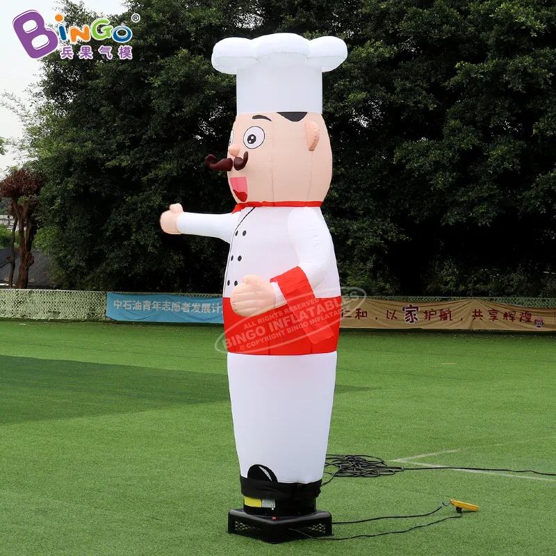 Free Shipping 2.5 meters inflatable chef air dancer for restaurant decoration / blow up waving chef air dancer balloons - toys