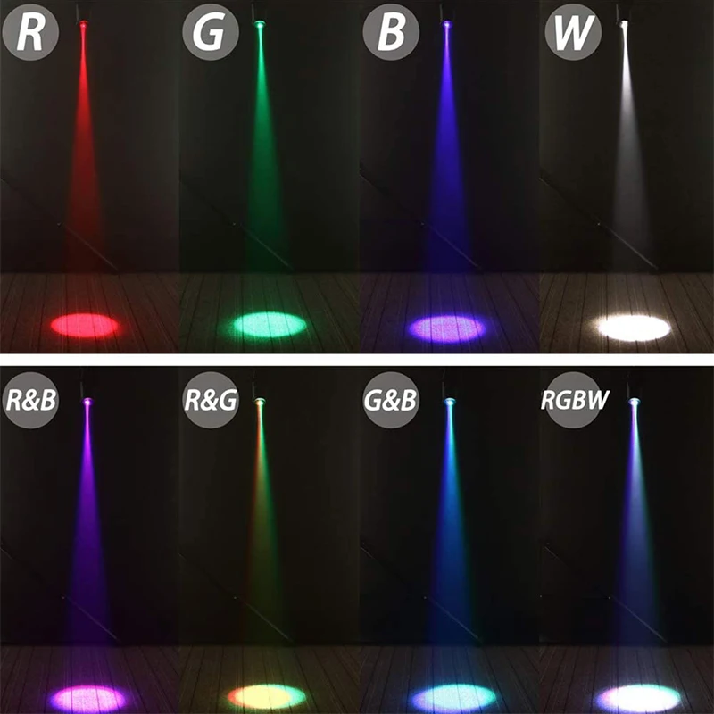 Сценический прожектор DMX512 4 в 1, сценический светильник RGBW для диджея, диско-караоке, бара, сценический свет цветной луч для зеркала, шарового