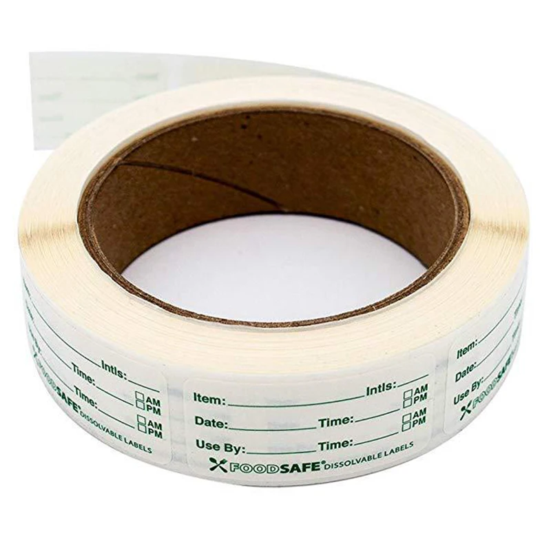 

1Roll/2 Roll Dissolvable Food Labels by Food Safe Perfect Kitchen accessories for Reusable Containers -250 Labels