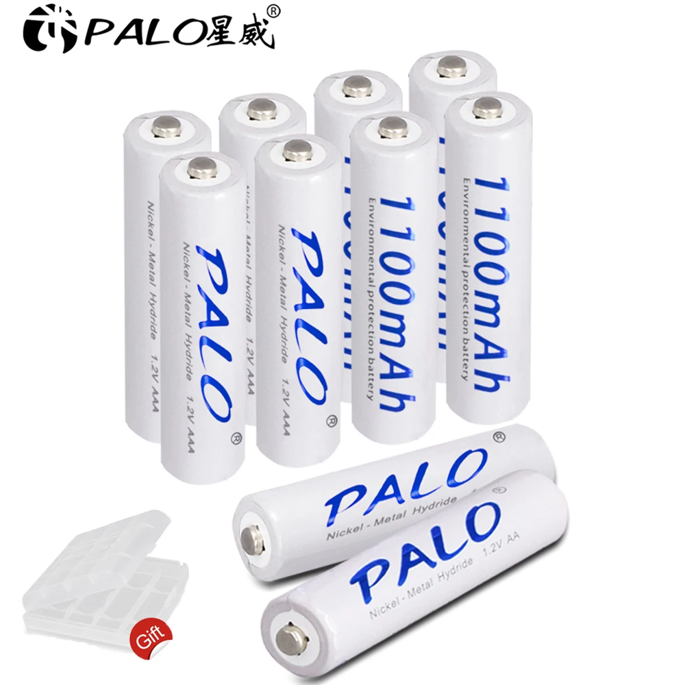 

PALO 1.2V AAA rechargeable battery 1100mAh aaa battery 3A nimh 1.2volt AAA batteries for mouse toy