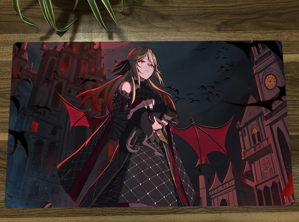 

YuGiOh Vampire Fraulein TCG Mat Trading Card Game Mat CCG Playmat Rubber Mouse Pad Table Desk Play Mat 60x35cm Free Bag