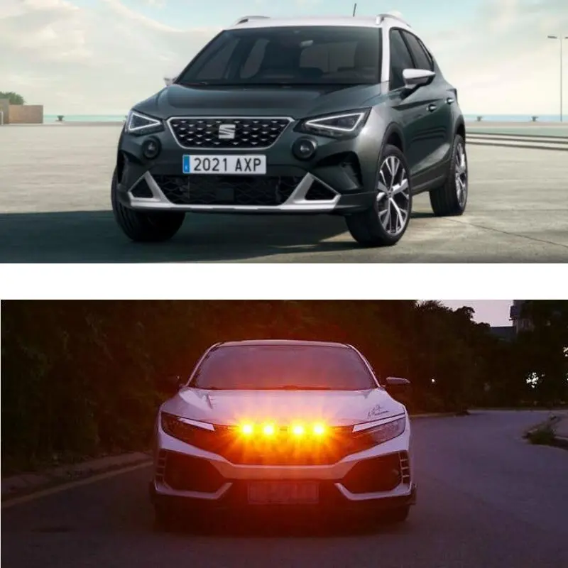 

Car Accessories Grille Light Lamp For seat arona ateca inca leon ibiza Alhambra Altea Arosa Cordoba Exeo Toledo Mii