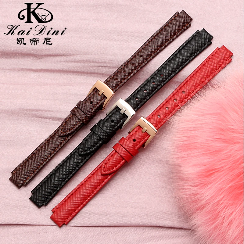 Genuine Leather Watch Women Replace Watch Band for CASIO SHEEN 4029PGL Appropriative Lizard Wristwatches Watch Bracelet 12*8mm