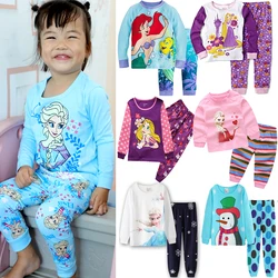 Pyjama princesse Anna Elsa pour filles, vêtements de nuit pour enfants, ensemble de vêtements de dessin animé pour enfants, pyjama bébé Rapunzel, pyjama en coton, livraison gratuite