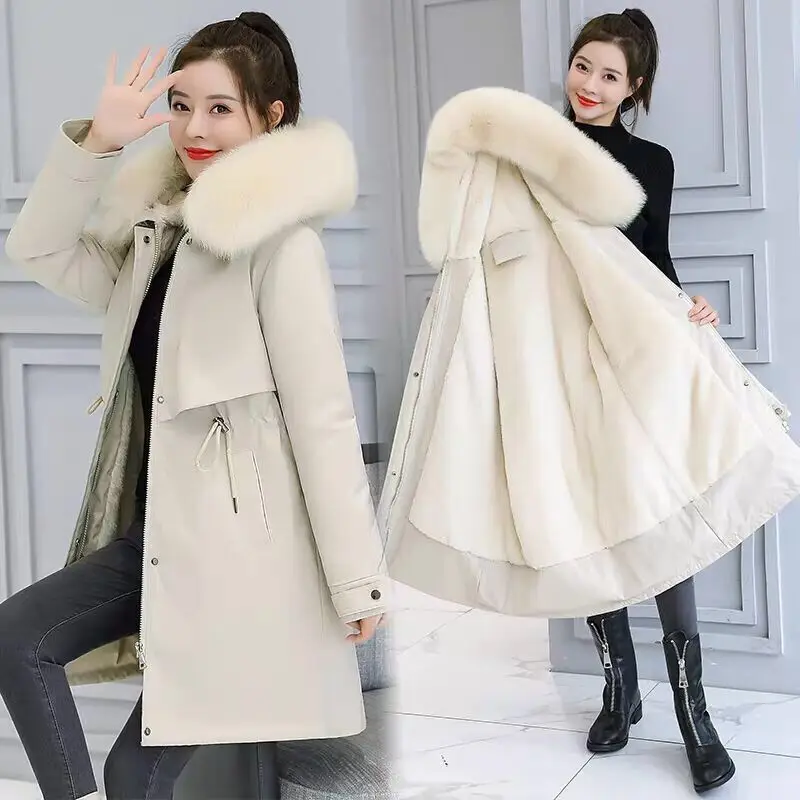 Down Parka Women\'s Long Design wool Fur ur Coats Winter Warm Coat Jacket Clothes Women\'s Clothing as Snow Wear