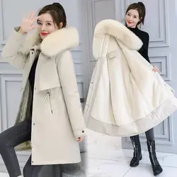 Down Parka Women's Long Design wool Fur ur Coats Winter Warm Coat Jacket Clothes Women's Clothing as Snow Wear