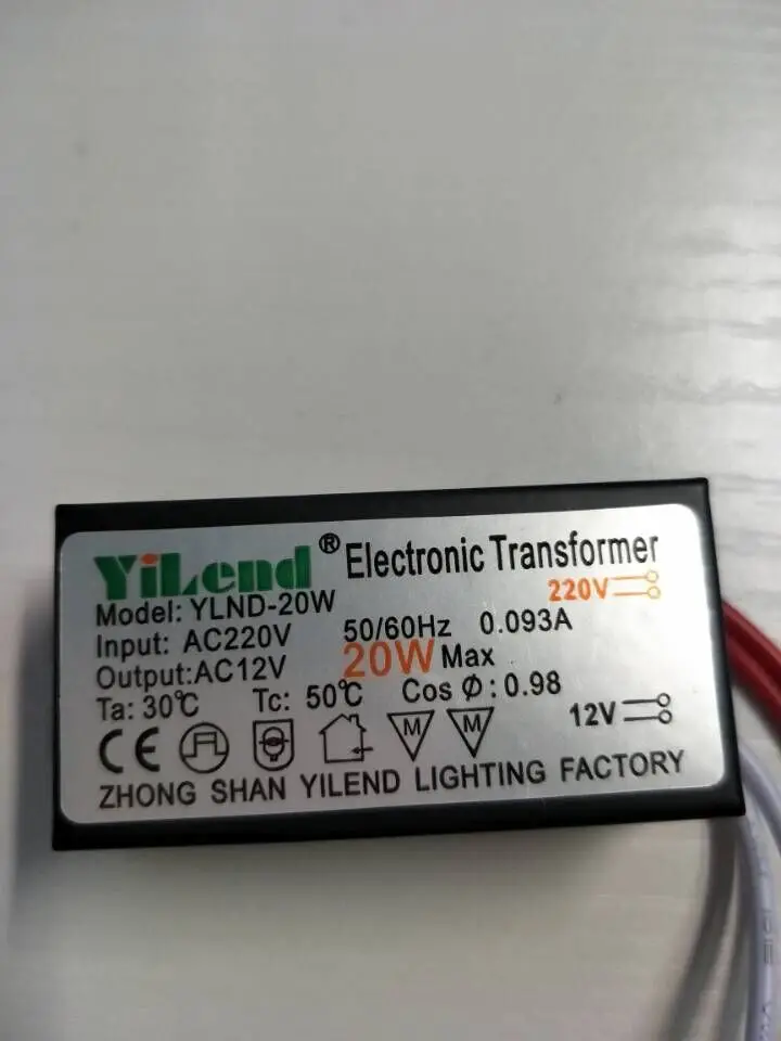 Imagem -02 - Peça ac 220v a 12v Transformador Eletrônico 20w Led Driver Fonte de Alimentação para Mr11 Mr16 g4 Lâmpadas da Lâmpada Novo