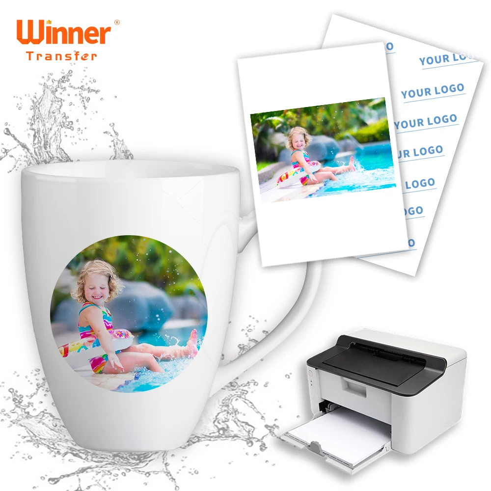 

Winner Transfer Custom Logo Washable Clear Laser Waterslide Decal Paper for Plastics, Glass, Ceramics