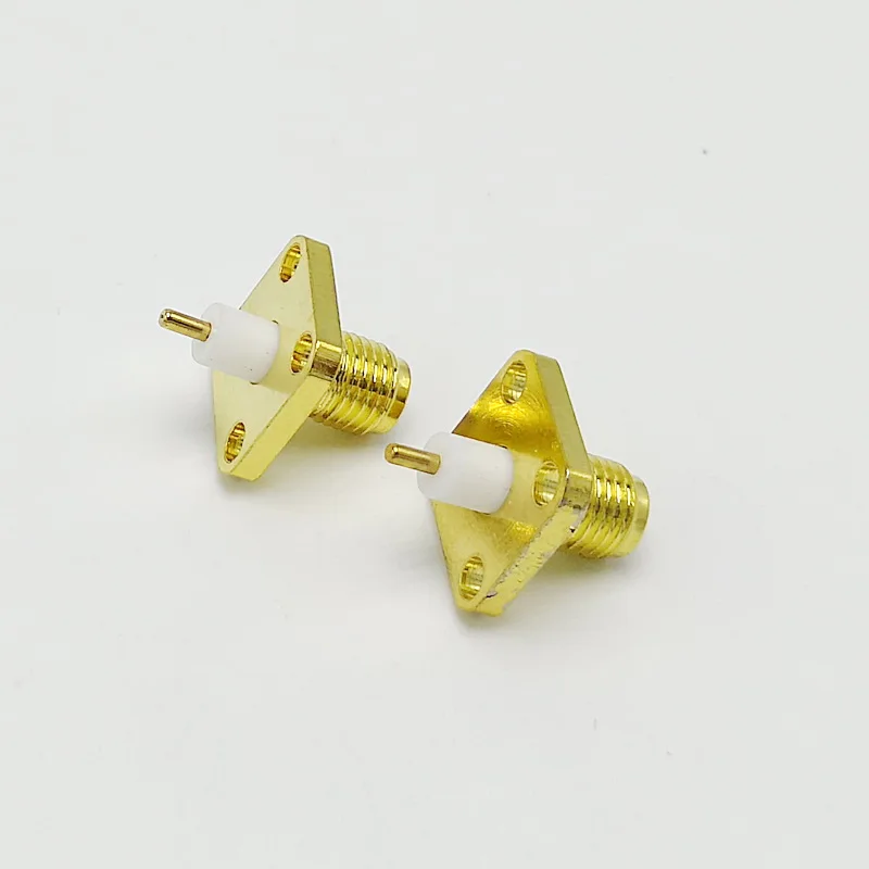 SMA หญิง 4-รู 12.7 มม.หน้าแปลน 10pcs