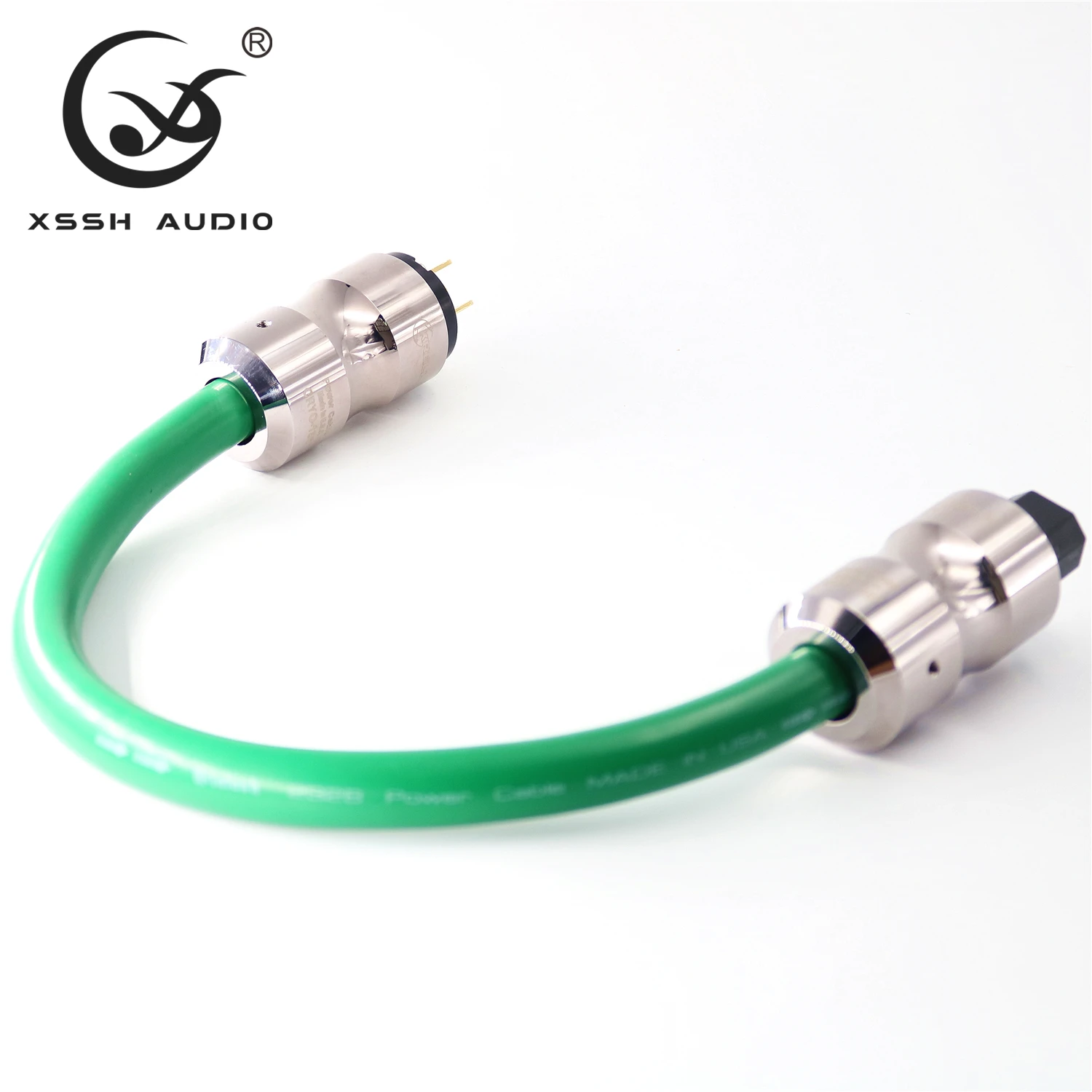 Audio Video Power Line XSSH Hi-End Hifi DIY Copper+Siver US EU Schuko IEC AC Female Male Gold Plated Plug Power Cable Cord Wire