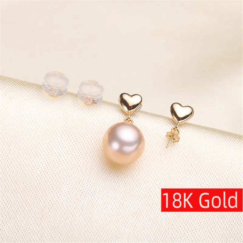 Love style Earrings Fittings Accessories Earwire Hooks Clasps DIY 18K Gold Pearl Tassel Earring Findings Components Wholesale