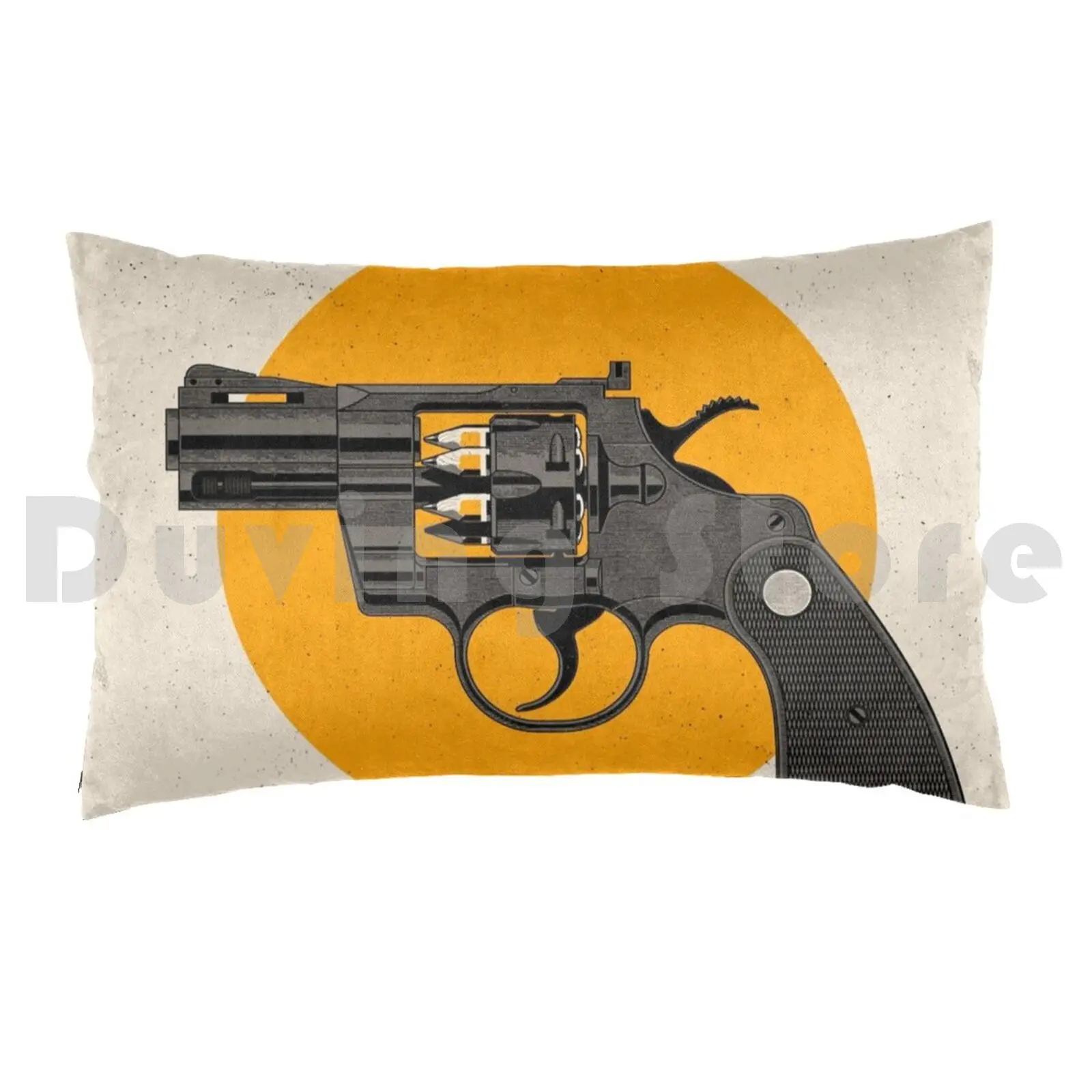 Gun Pillow Case Printed 50x75 Gun Weapon Bullet Pistol Shoot Trigger