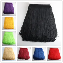 1 yards Fringe Lace Tassel Polyester Lace Trim Ribbon 30cm Long  Sew Latin Dress Stage Garment Curtain DIY Accessories