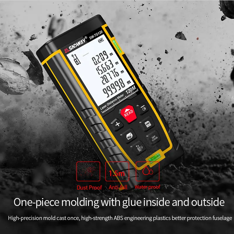 SNDWAY telemetro Laser misuratore di distanza Laser ad alta precisione nastro di misurazione pagoda Trena Metro strumenti di costruzione a doppio livello