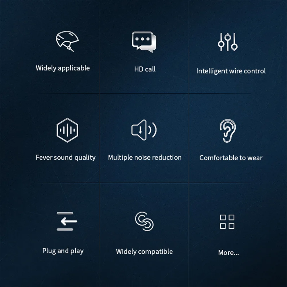 Bluetooth Xe Máy Tai Nghe Loa Kép Đầm Tai Nghe Nhét Tai Tai Nghe Bằng Phẳng Đầu Tai Nghe Stereo 3.5Mm Cắm