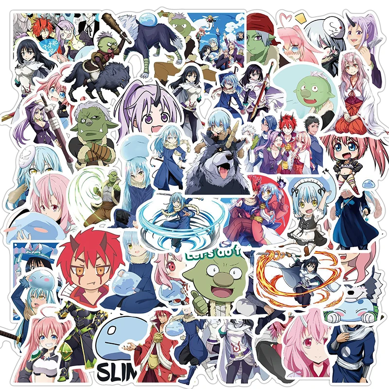 10/30/50Pcs That Time I Got Reincarnated As A Slime Graffiti Sticker Waterproof Fridge Guitar Motorcycle Laptop Decal Toy