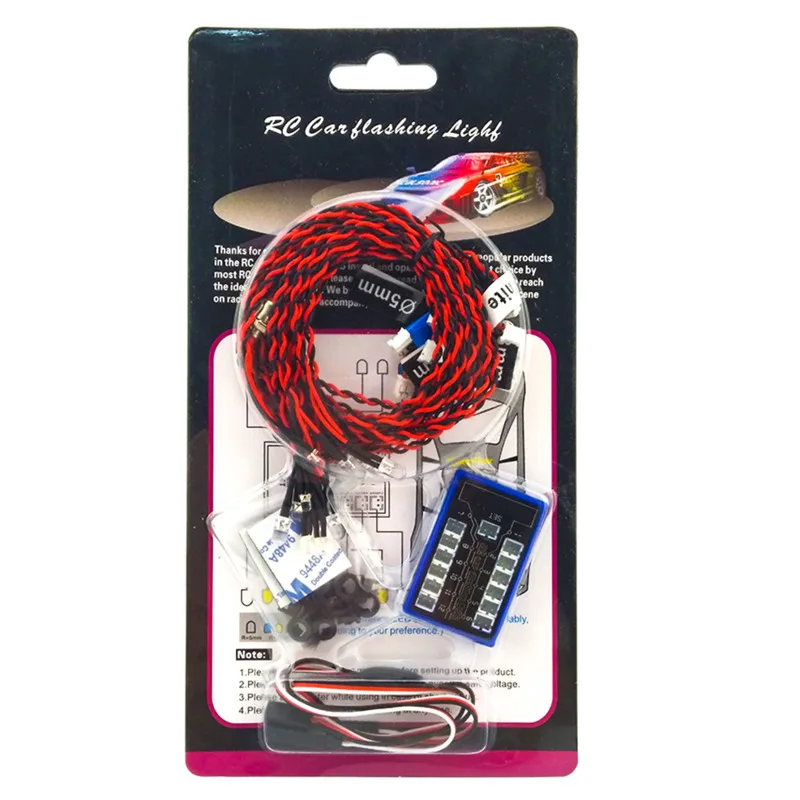 Lampe RC modèle de télécommande, Simulation Flash 12Led 1:10, groupe de lumières Led pour voiture 1/10 1/8 HSP Traxxas TAMIYA CC01 D90 SCX10
