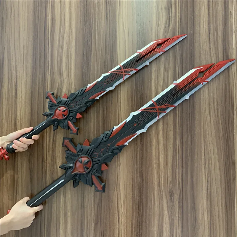 Big 1:1 Genshin Impact Sword Diluc Ragnvindr Sword Weapon The End Of The Wolf Sword Cosplay Props Safety PU Model Gift 100/80