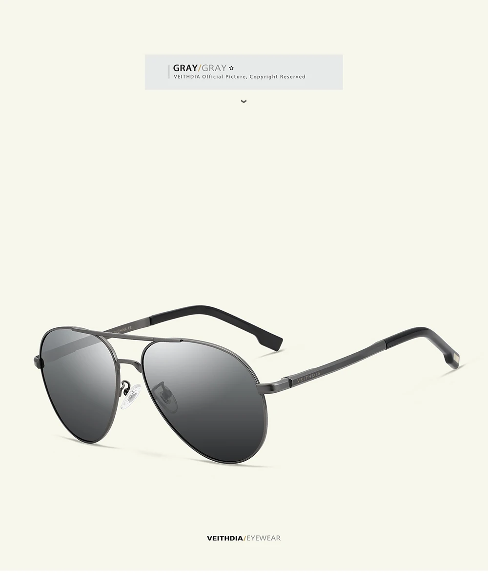 VEITHDIA Marke männer Sonnenbrille Vintage Polarisierte UV400 Objektiv Outdoor Klassische Frauen Sonnenbrille Fahren Brillen Für Männliche 2482 – Detail 11