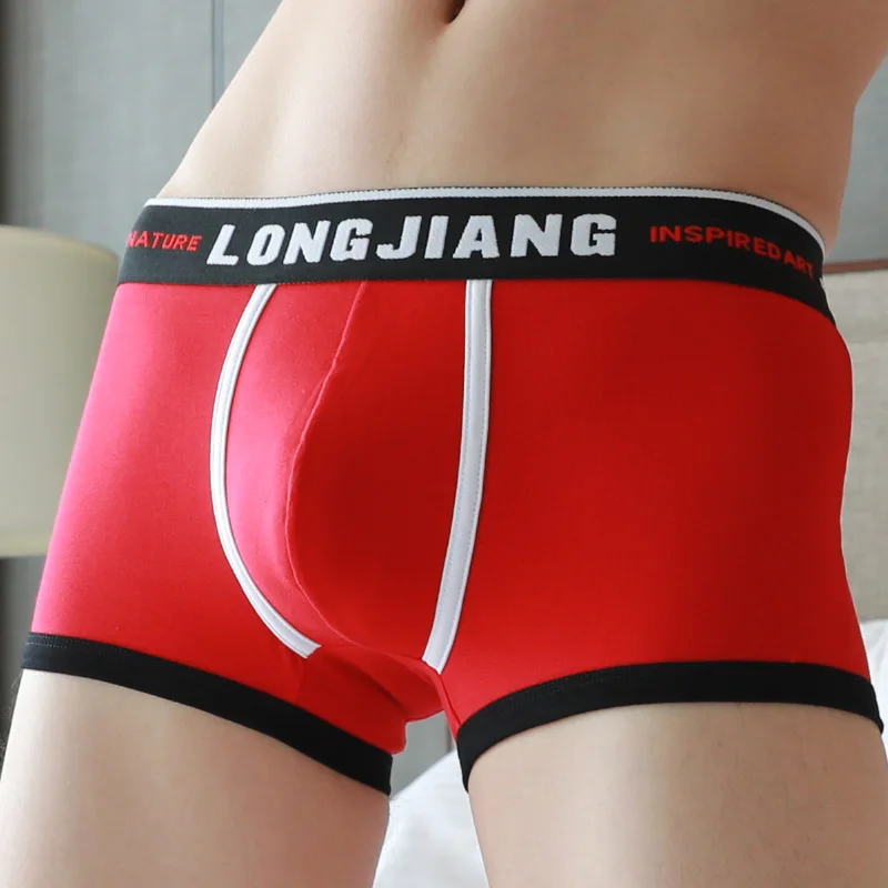 

Boxer men underwear men cotton underpants male pure men panties brand shorts underwear Low waist boxer shorts cotton solid cueca