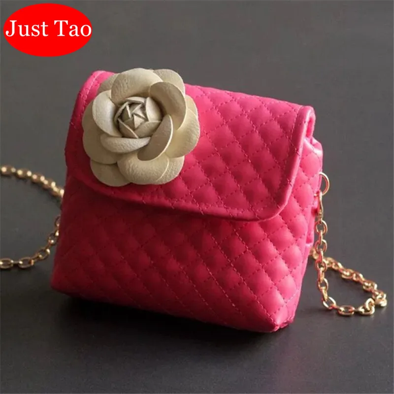 

Just Tao! Kids lovely flower shoulder bags Baby girls little messenger bag Toddlers Coin purse Child Small shoulder Bags JT075