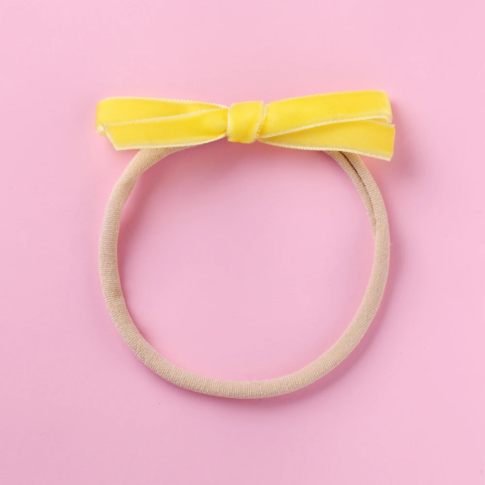 Baby Girls Velvet Headband Hair Bows Head Band Elastic Bowknot Hairband for Children Kids Toddler Hair Accessories Headwear