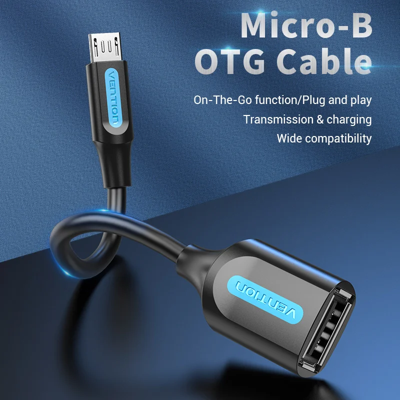 Vention OTG Adapter Micro USB to USB 2.0 Converter OTG Cable for Android Samsung Galaxy Xiaomi Tablet Pc to Flash Mouse Keyboard