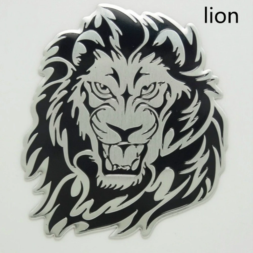 Car Decoration Metal Stickers Waterproof 3D Lion Eagle Tiger Shape Design Emblem Badge Decal Truck Auto Styling Car Accessories