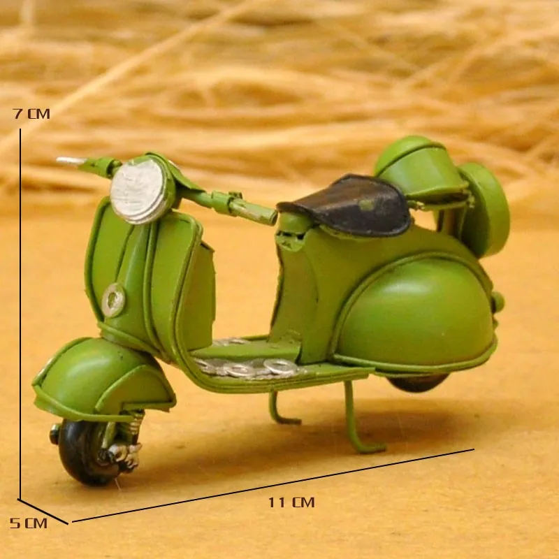 Home Decor Decoration Crafts Figurines Vintage Iron Metal Craft Mini Classic Motorcycle Models