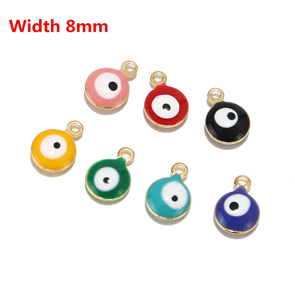 

30 шт., турецкие подвески от сглаза из нержавеющей стали 8 мм, браслеты ручной работы, ожерелье, серьги для женщин, аксессуары для изготовления ювелирных изделий своими руками