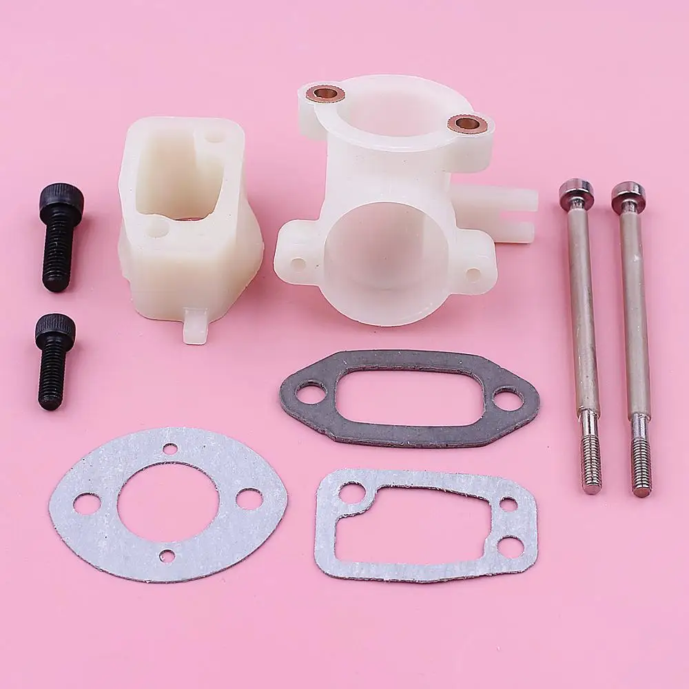 Intake Elbow Manifold Kit For Husqvarna 61 268 Carburetor Muffler Bolt Screw Gaskets 503496901, 501806602, 503446501 Chainsaw