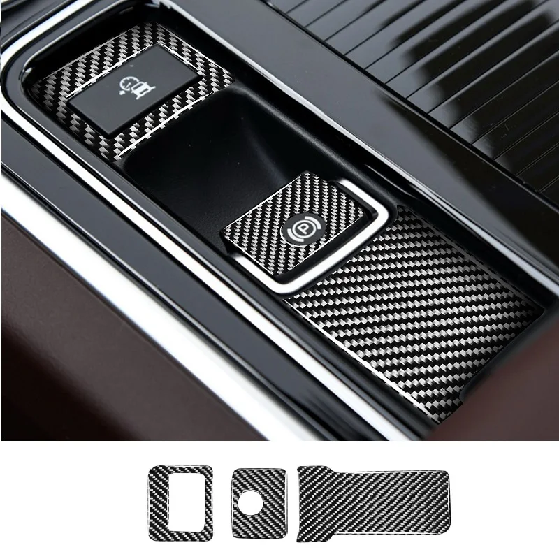 

Fit For Jaguar XE XF X760 X260 Carbon Fiber Decorative Interior Accessories Electronic Handbrake Parking ButtonTrim Sticker